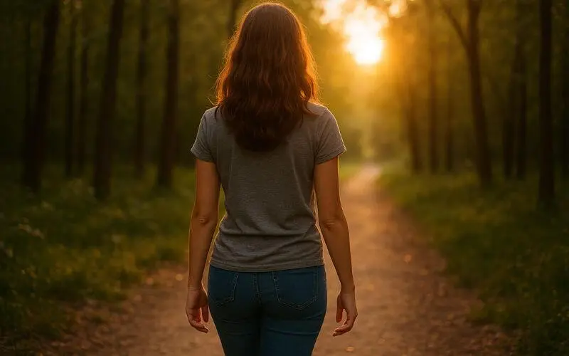 caminhada relaxante natureza