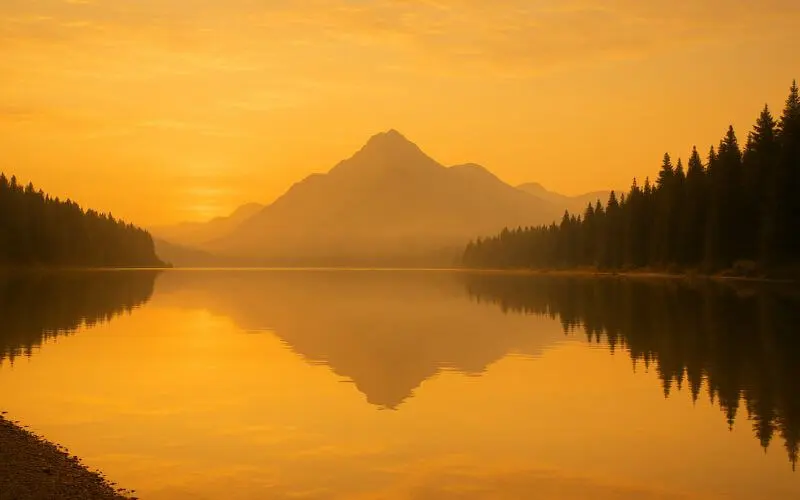 lago silencio reflexao