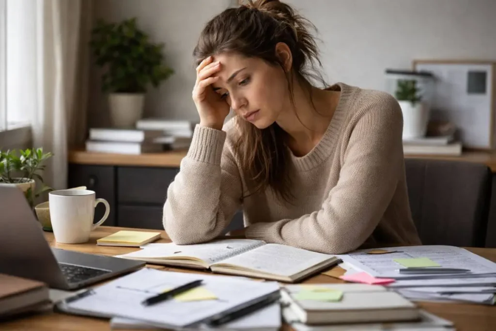 mente sobrecarregada causada por pressão emocional