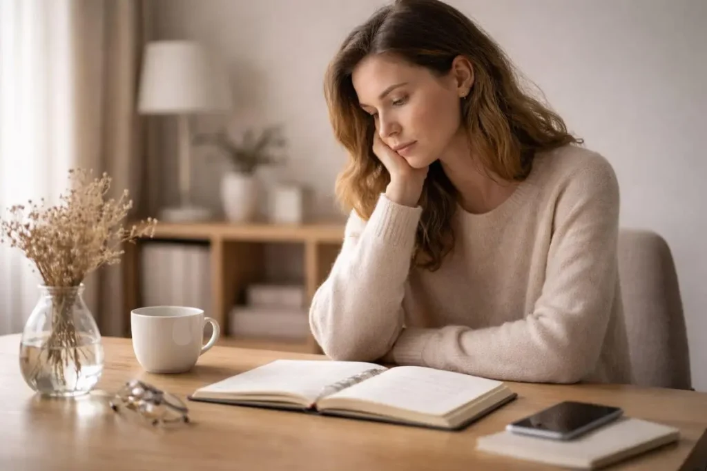 rotina organizada e sensação de tristeza sem explicação