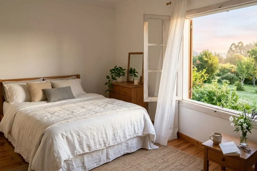 manhã silenciosa e sensível em rotina com ansiedade ao acordar